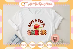 Retro Christmas svg / Have a cup of cheer Svg Product Image 2