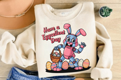 Have a Eggcellent Day, Toddler Bunny Bot PNG, Easter PNG Product Image 3