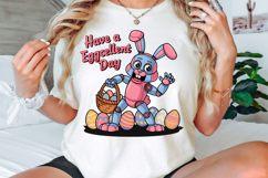 Have a Eggcellent Day, Toddler Bunny Bot PNG, Easter PNG Product Image 2
