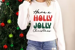Holly Jolly Svg, Retro Christmas Svg, Christmas Movie Svg Product Image 1