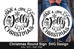 Christmas Round Sign SVG Bundle - Christmas Design Product Image 4