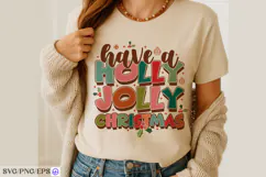 Have A Holly Jolly Christmas SVG PNG Retro Christmas Shirt Product Image 4