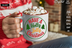 Have A Holly Jolly Christmas SVG | Christmas Round Sign SVG Product Image 5