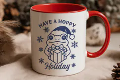 Have a Hoppy Holiday Frog SVG PNG | Funny Christmas Design Product Image 2