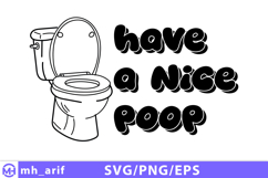 Funny Toilet Hand-Drawn SVG PNG Design Product Image 1