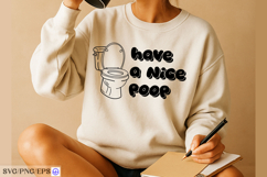 Funny Toilet Hand-Drawn SVG PNG Design Product Image 4