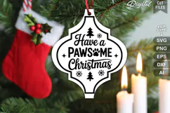 Have a Pawsome Christmas SVG | Dog Christmas SVG | Dog SVG Product Image 1