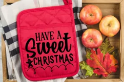 Have A Sweet Christmas SVG, Christmas Pot Holder SVG Design Product Image 3