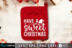 Have a sweet christmas SVG, Christmas Pot holder SVG Design Product Image 1