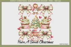 Have A Sweet Christmas Sublimation Png Design, T-Shirt, Mugs Product Image 2