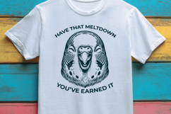 Have That Meltdown Funny Budgie SVG Screaming Bird Design Product Image 3