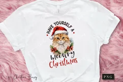 Have Yourself a Meowry Christmas PNG | Christmas Sublimation Product Image 2