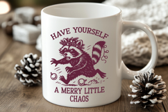 Have Yourself Merry Little Chaos, Christmas Funny Raccoon Product Image 3