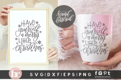 Have Yourself A Merry Little Christmas SVG | Hand Lettered Product Image 1