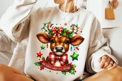 Have Yourself A Mooey Little Christmas Cow PNG, Holiday PNG Product Image 2