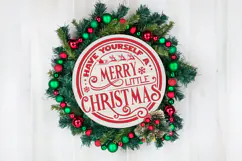 Have Yourself a Merry Little Christmas Round SVG Ornament Product Image 2