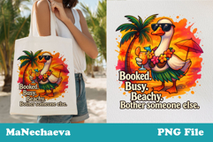 Sassy Goose Beach Sublimation | Sunset PNG Design Product Image 1