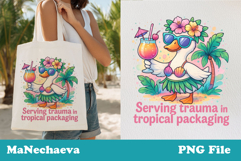 Funny Summer Duck PNG | Out of Office Sublimation Product Image 1