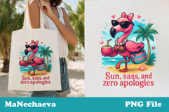 Funny Flamingo Sublimation | Sassy Summer PNG Product Image 1