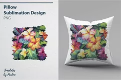 Hawaiian Flower Sublimation Pillow Design PNG