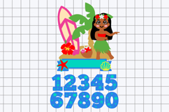 Hawaiian Girl Cake Topper 3D SVG Product Image 2