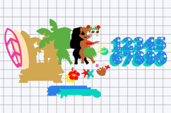 Hawaiian Girl Cake Topper 3D SVG Product Image 3