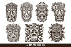 Hawaiian Tiki Statue Vector Bundle Product Image 1