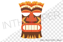 Hawaiian Totem Tiki PNG summer clipart vector illustration Product Image 1
