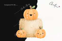 Cute Halloween Haybale Clipart | Halloween PNG Product Image 2