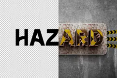 Hazard 3D editable text effect Product Image 2