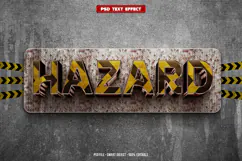 Hazard 3D editable text effect Product Image 1