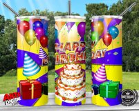 Birthday Tumbler Design | birthday cake | digital download Product Image 2