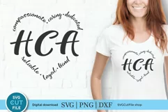 HCA with Word Heart SVG - Create shirts and tote bags with your Cricut machine