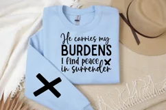 He Carries My Burdens Sleeve SVG, Christian SVG Design Product Image 2