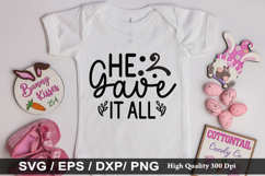 He Gave It All SVG - Easter Design Product Image 1