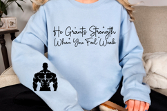 He Grants Strength When You Feel Weak Sleeve SVG Product Image 2