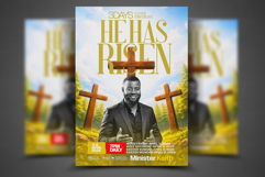 He Has Risen Church Flyer Template Product Image 1