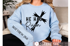 He has risen Sleeve SVG Design Product Image 3