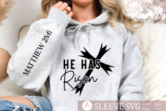 He has risen Sleeve SVG Design Product Image 1