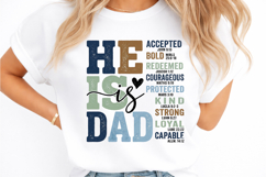 He Is Dad Png, Religious Png, Retro Father's Day Png, Product Image 2