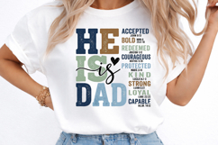 He Is Dad Png, Religious Png, Retro Father's Day Png, Product Image 3