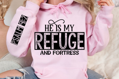 He Is My Refuge And Fortress Sleeve SVG Design Product Image 3