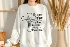 He Is My Refuge And My Fortress SVG ,Christmas SVG Design Product Image 1