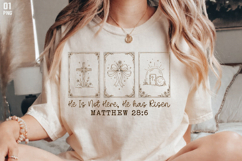 He Is Not Here He Has Risen PNG,Vintage Easter Product Image 1