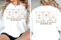 He Is Not Here He Has Risen PNG,Vintage Easter Product Image 2