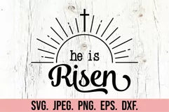 He Is Risen SVG PNG - Religion - Bible Verse - Be The Light Product Image 5