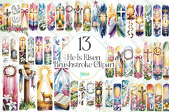 He Is Risen Brushstroke Clipart Product Image 1