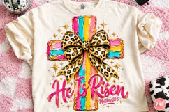 He Is Risen Png, Brushstroke Christian Easter Bible Verse Product Image 1