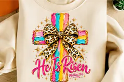 He Is Risen Png, Brushstroke Christian Easter Bible Verse Product Image 2