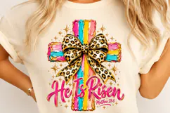 He Is Risen Png, Brushstroke Christian Easter Bible Verse Product Image 4